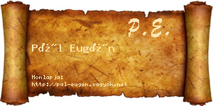 Pál Eugén névjegykártya